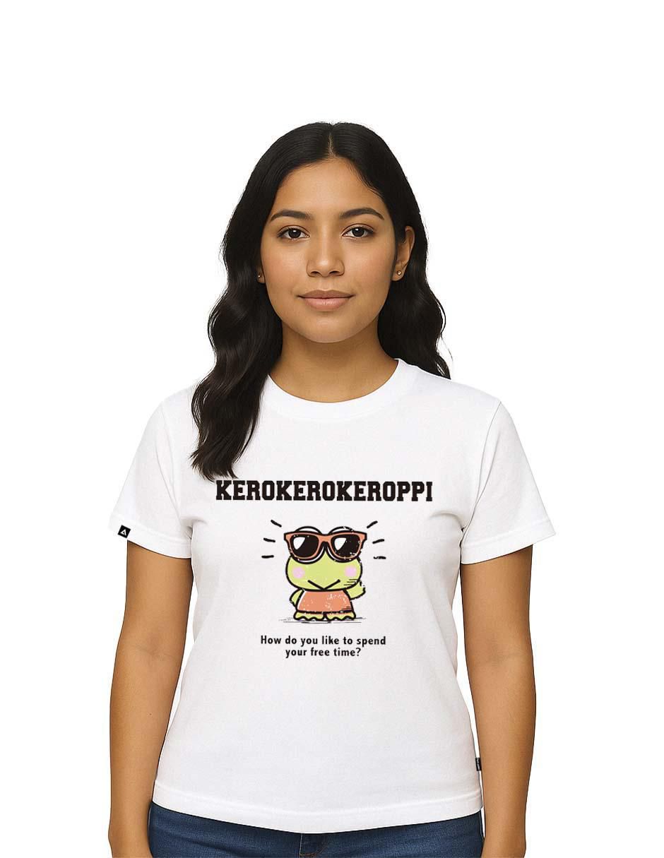 Playera manga corta cuello redondo para mujer