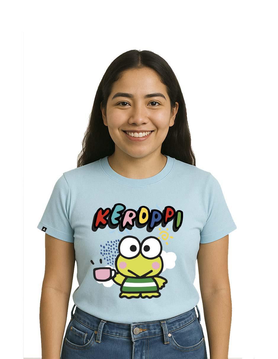 Playera manga corta cuello redondo para mujer