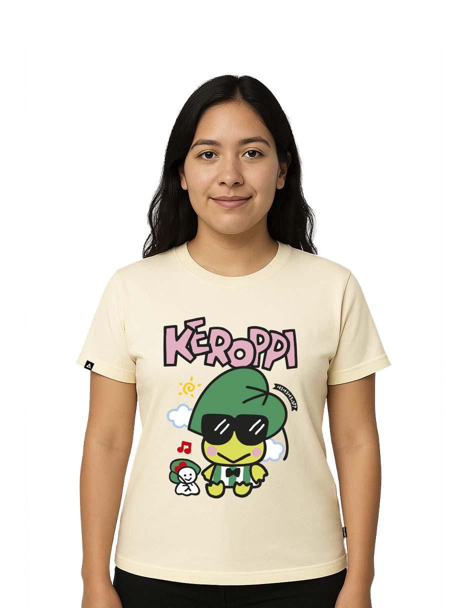 Playera manga corta cuello redondo para mujer