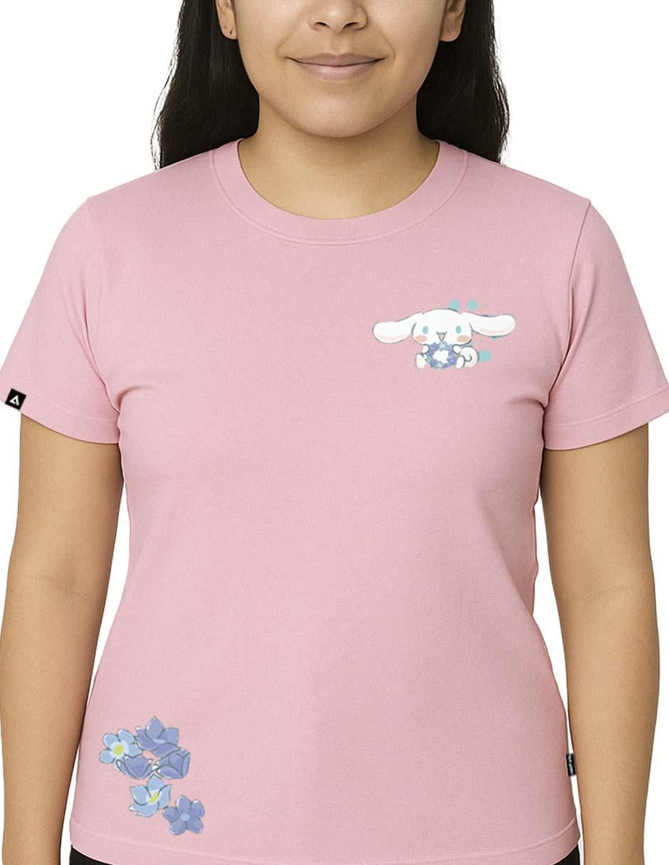 Playera manga corta cuello redondo para mujer 2