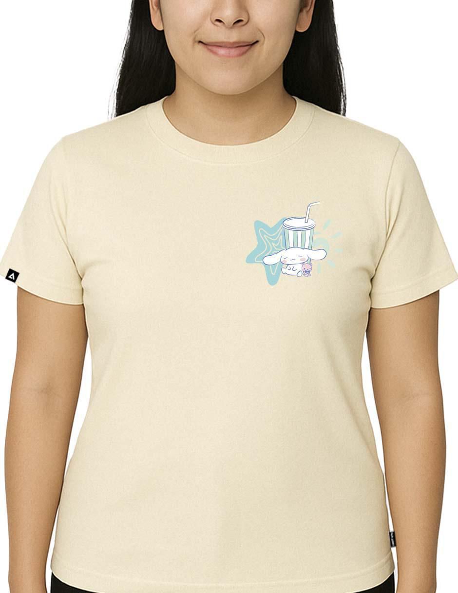 Playera manga corta cuello redondo para mujer 2
