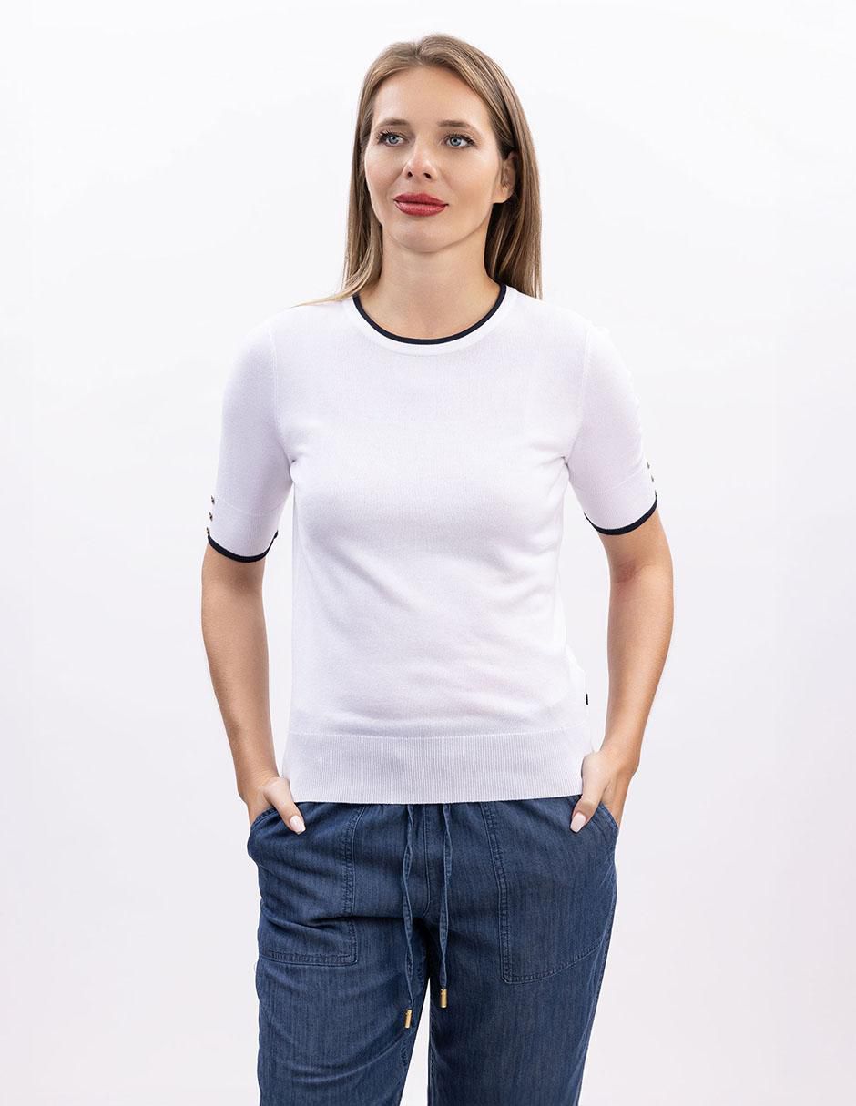 Blusa manga corta para mujer
