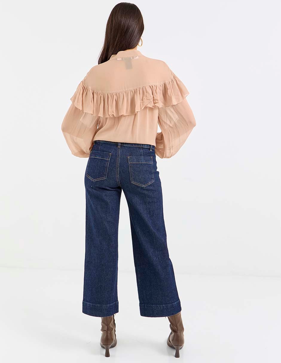 Jeans relaxed amplio para mujer 2