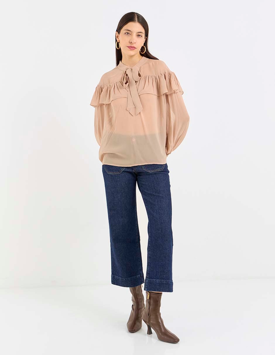 Jeans relaxed amplio para mujer 3
