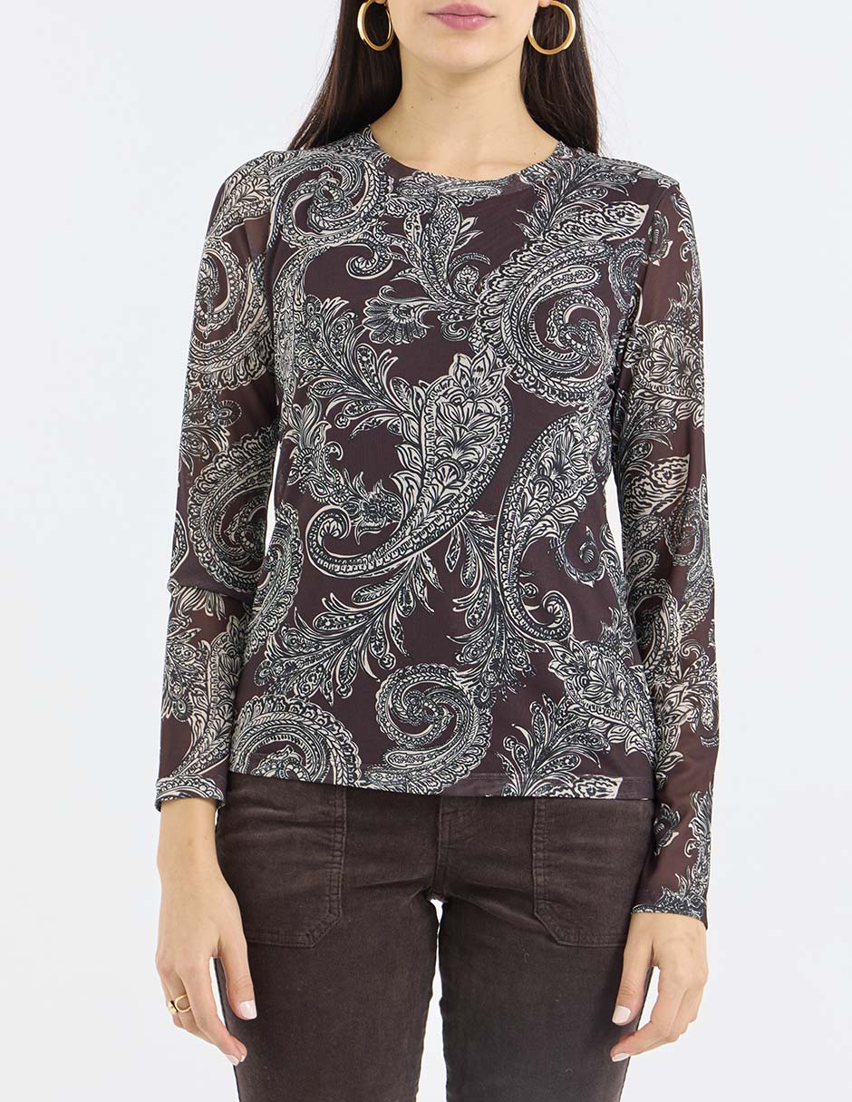 Blusa manga larga para mujer 5