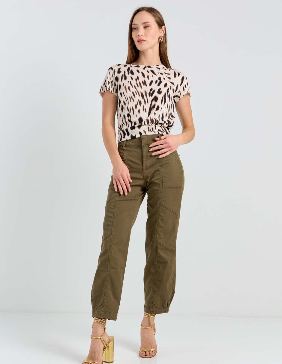 Playera manga corta cuello redondo para mujer 3