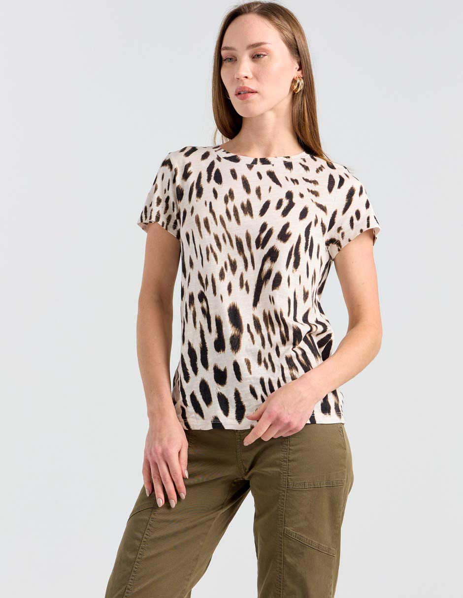 Playera manga corta cuello redondo para mujer 5