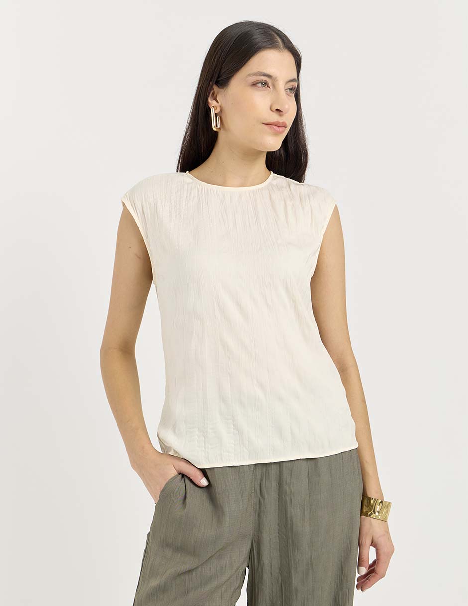Blusa manga corta para mujer