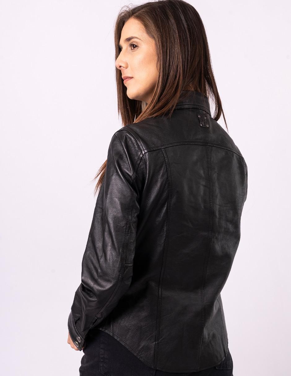"camisa/sobrecamisa" pelle royale "de" piel "manga" larga "para mujer"