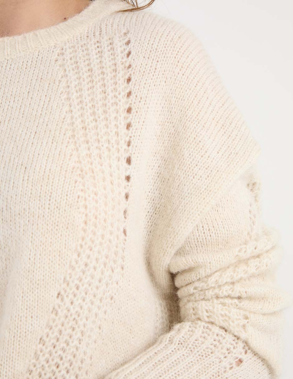Suéter cuello redondo para mujer 4