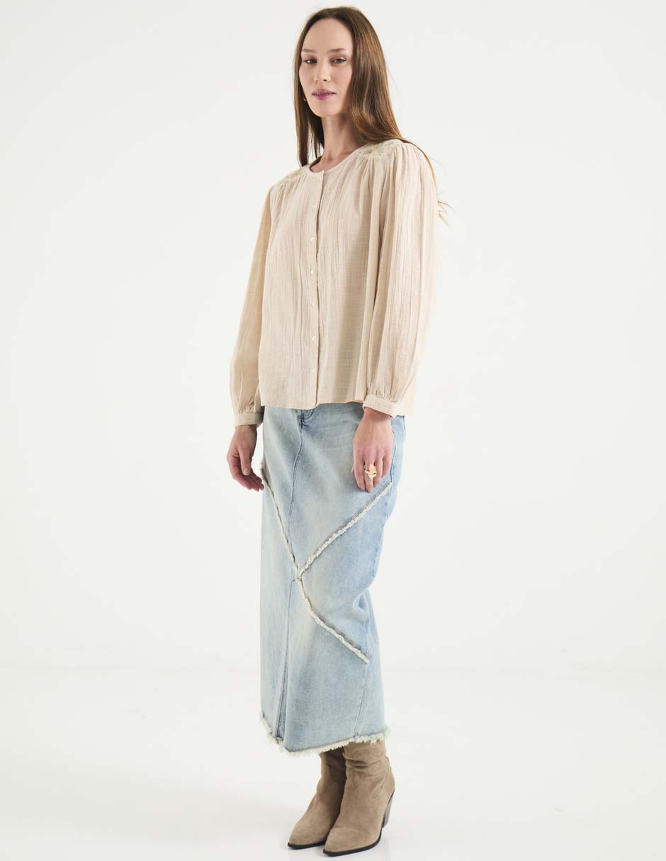Blusa manga larga para mujer 3