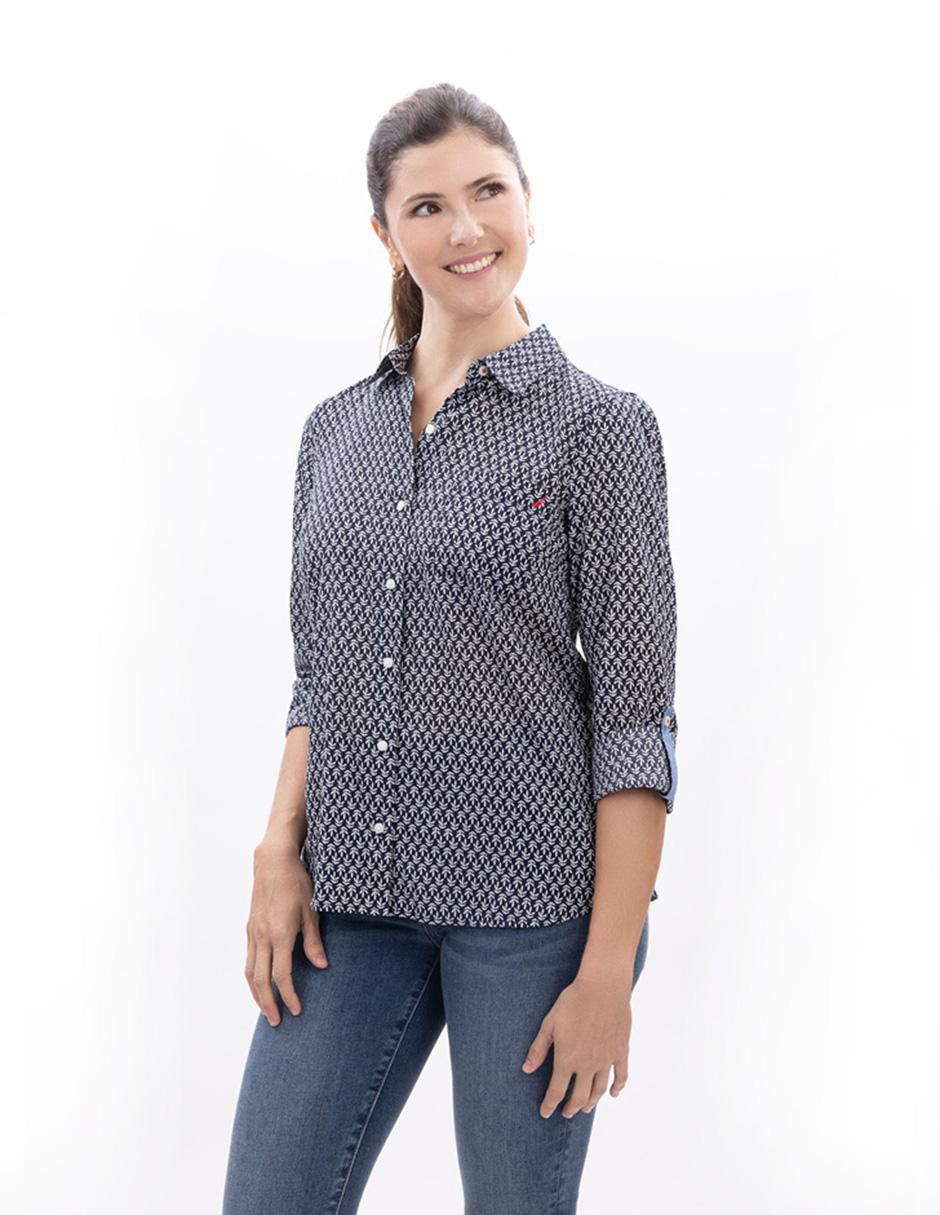 Camisa de algodón manga larga para mujer 2