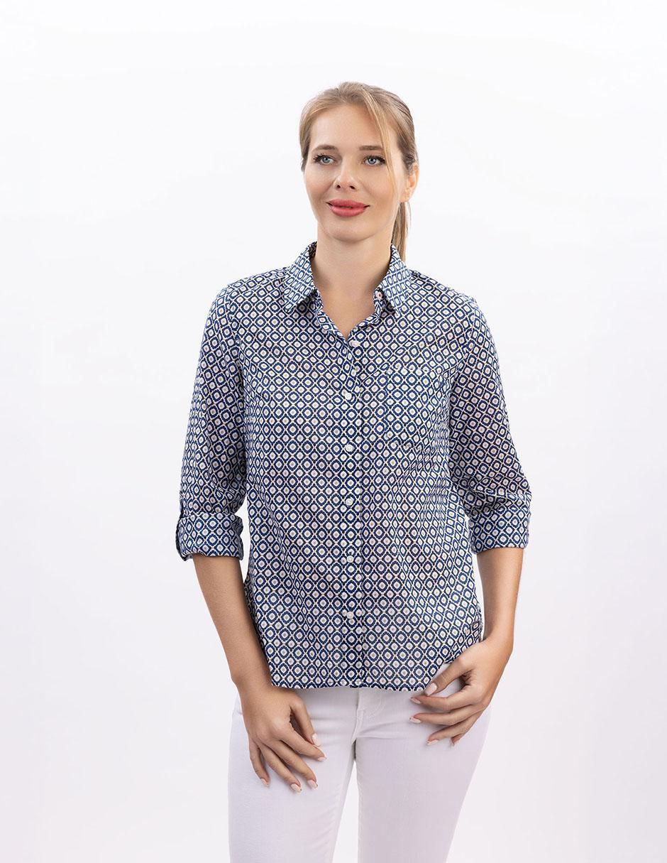 Camisa de algodón manga larga para mujer Camisa de algodón manga larga para mujer