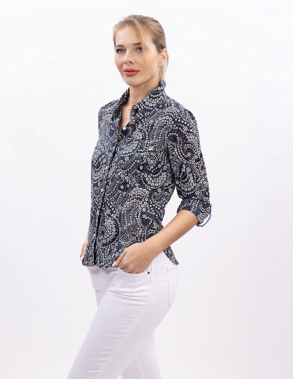 Camisa de algodón manga larga para mujer 2
