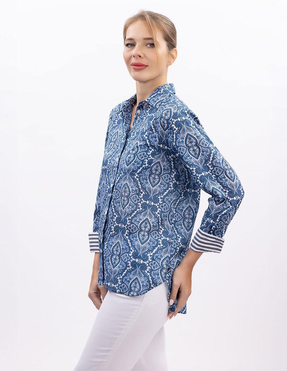 Camisa de algodón manga larga para mujer 2