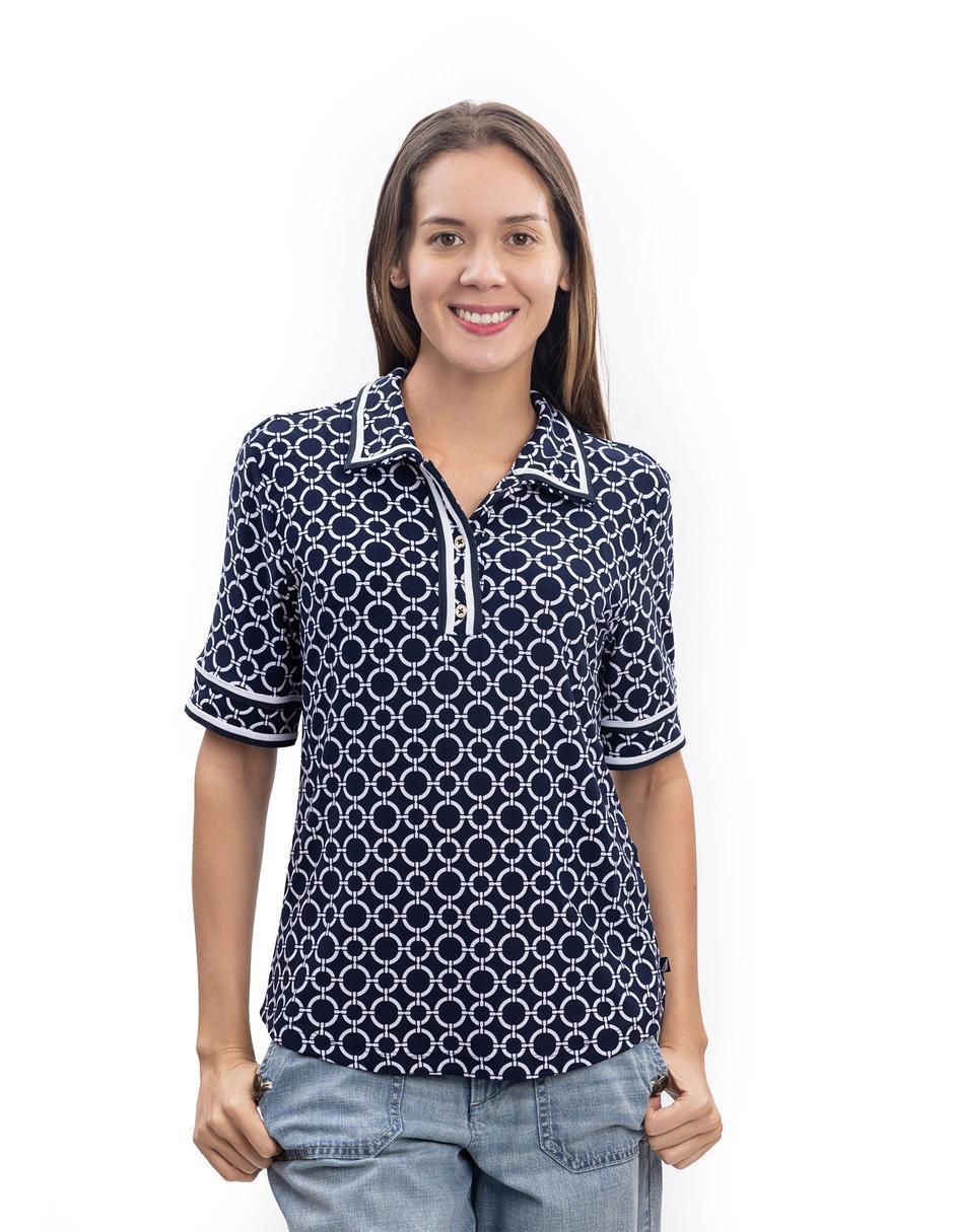 Playera tipo polo para mujer