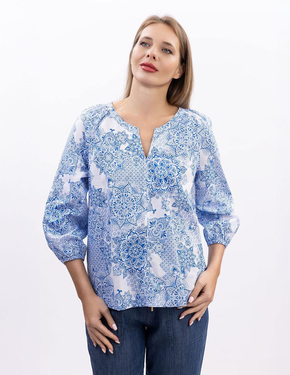 Blusa manga 3/4 para mujer Blusa manga 3/4 para mujer