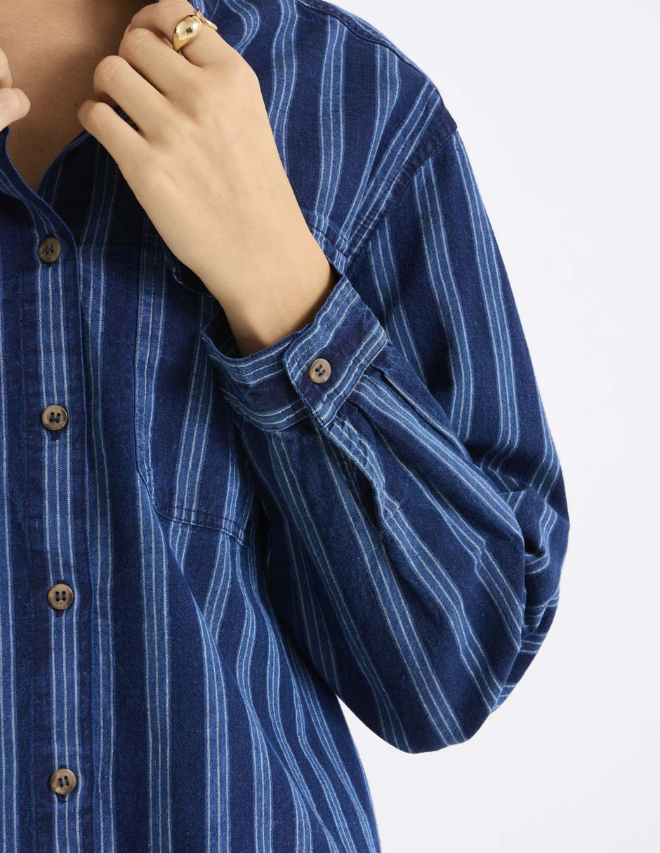 Camisa de algodón manga larga para mujer 4