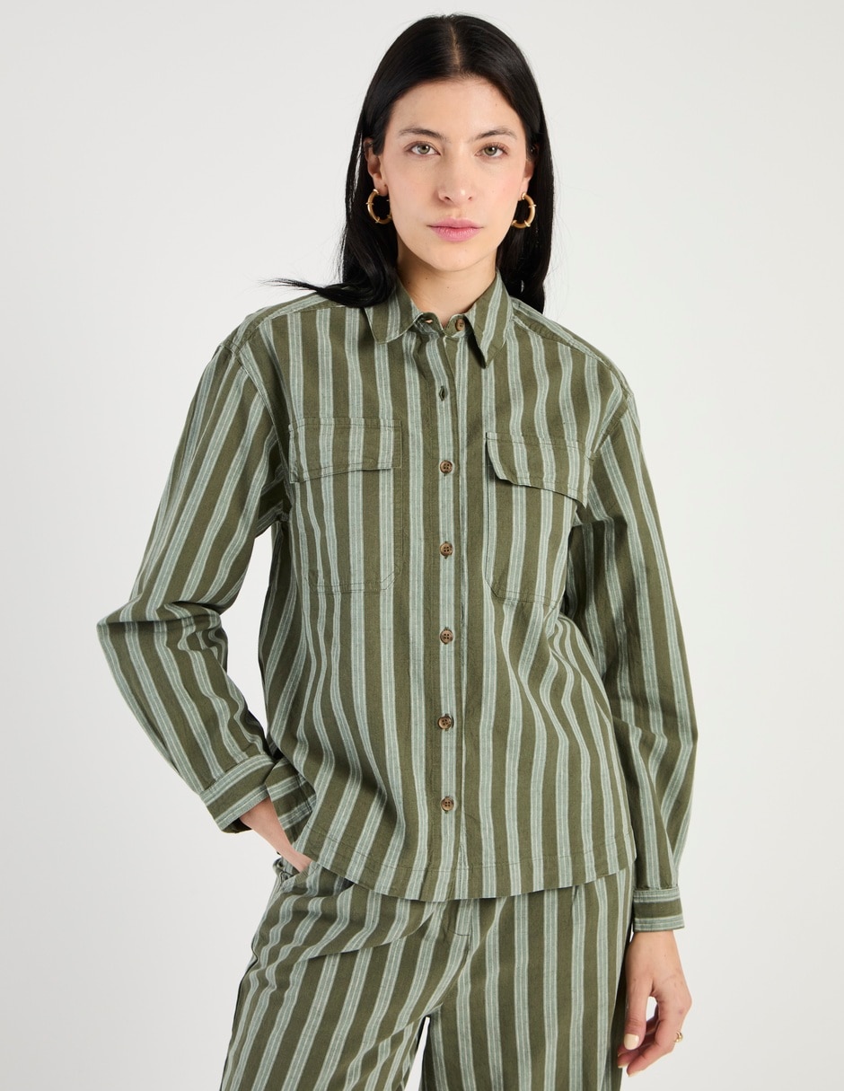 Camisa de algodón manga larga para mujer Camisa de algodón manga larga para mujer
