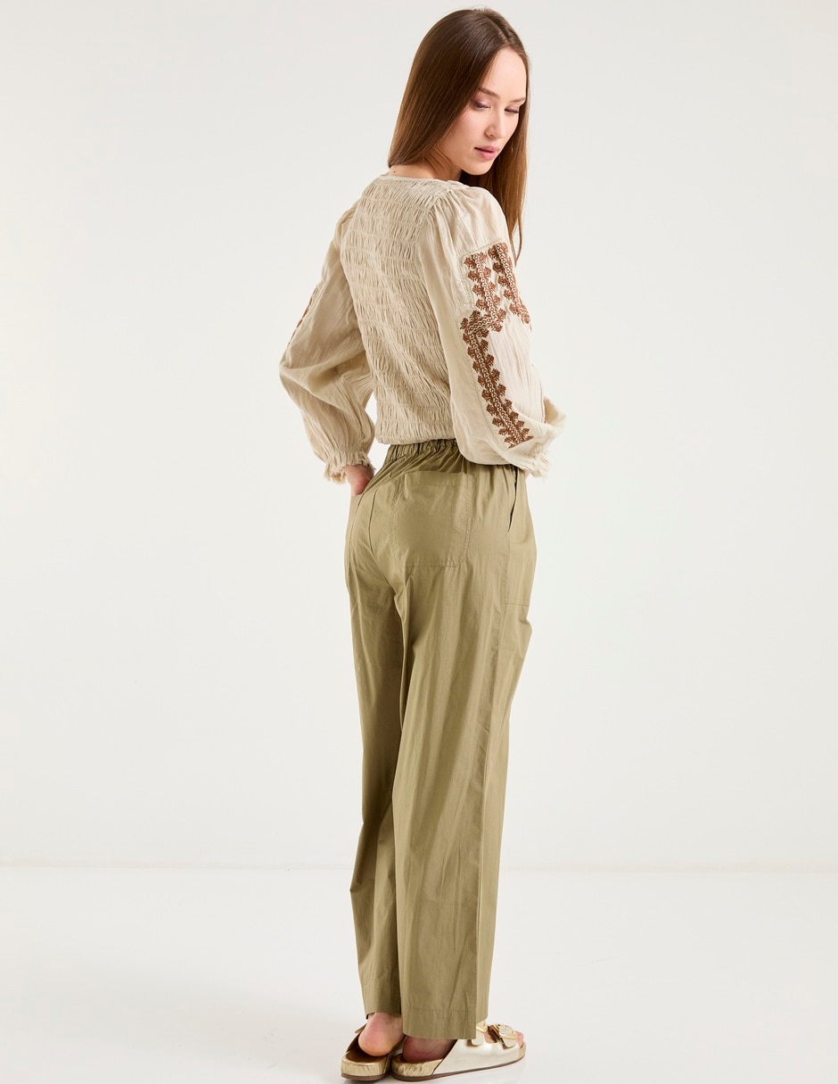 Pantalón relaxed wide leg para mujer 2