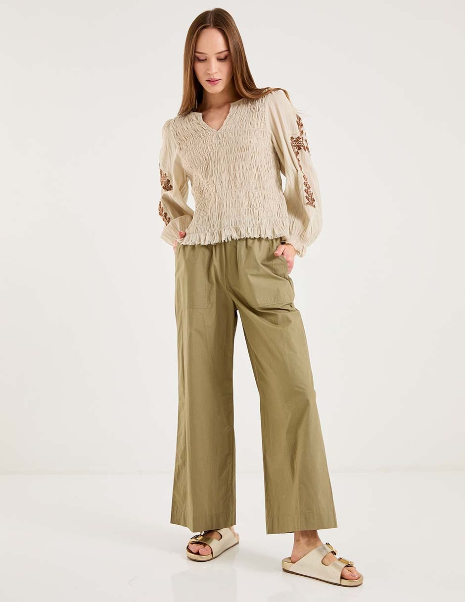 Pantalón relaxed wide leg para mujer 3
