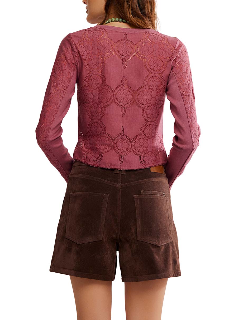 Blusa Free People manga larga para mujer 2
