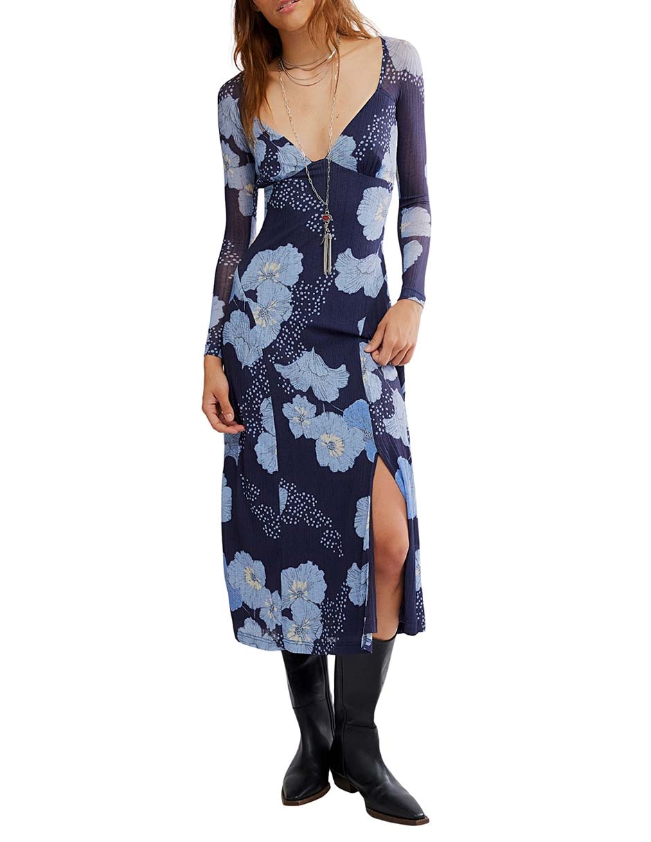 Vestido midi casual Free People para mujer