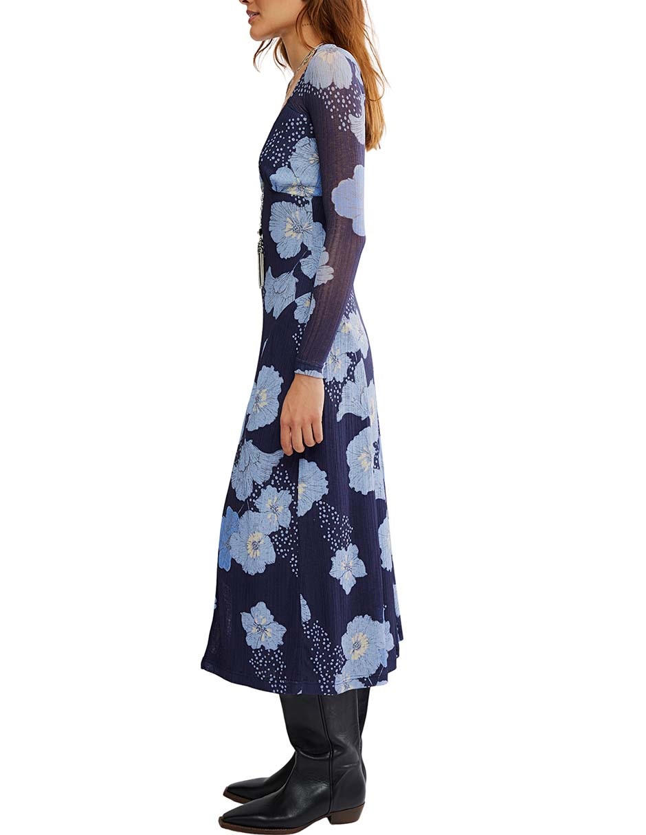 Vestido midi casual Free People para mujer