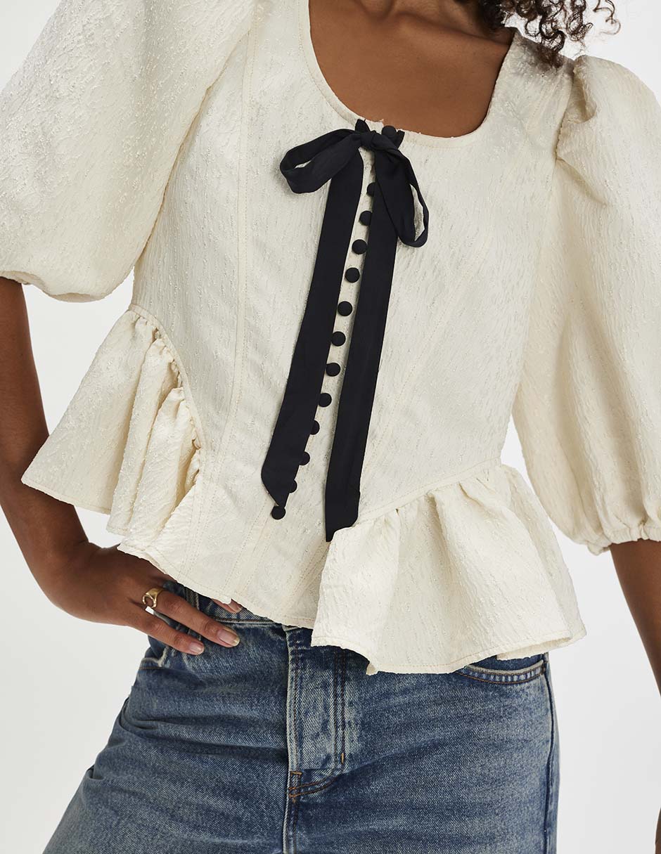 Blusa manga al codo para mujer 3