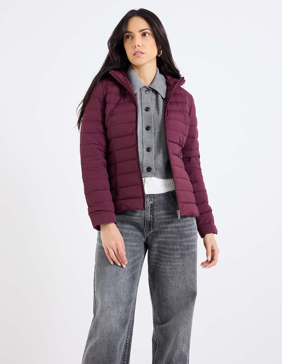 Chamarra acolchada impermeable para mujer