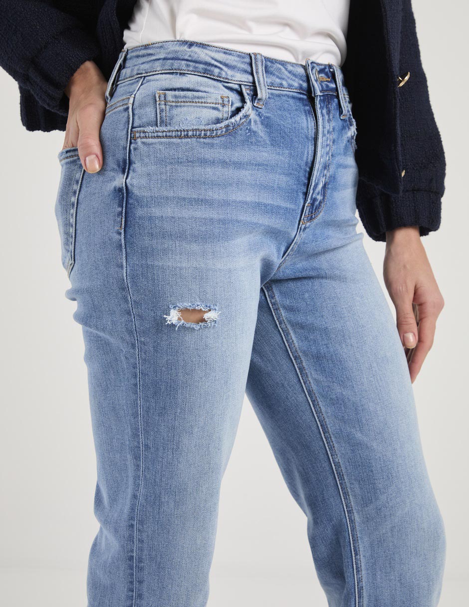 Jeans straight para mujer 4