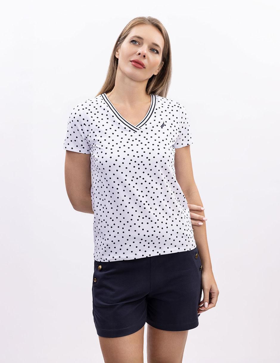 Playera manga corta cuello V para mujer Playera manga corta cuello V para mujer