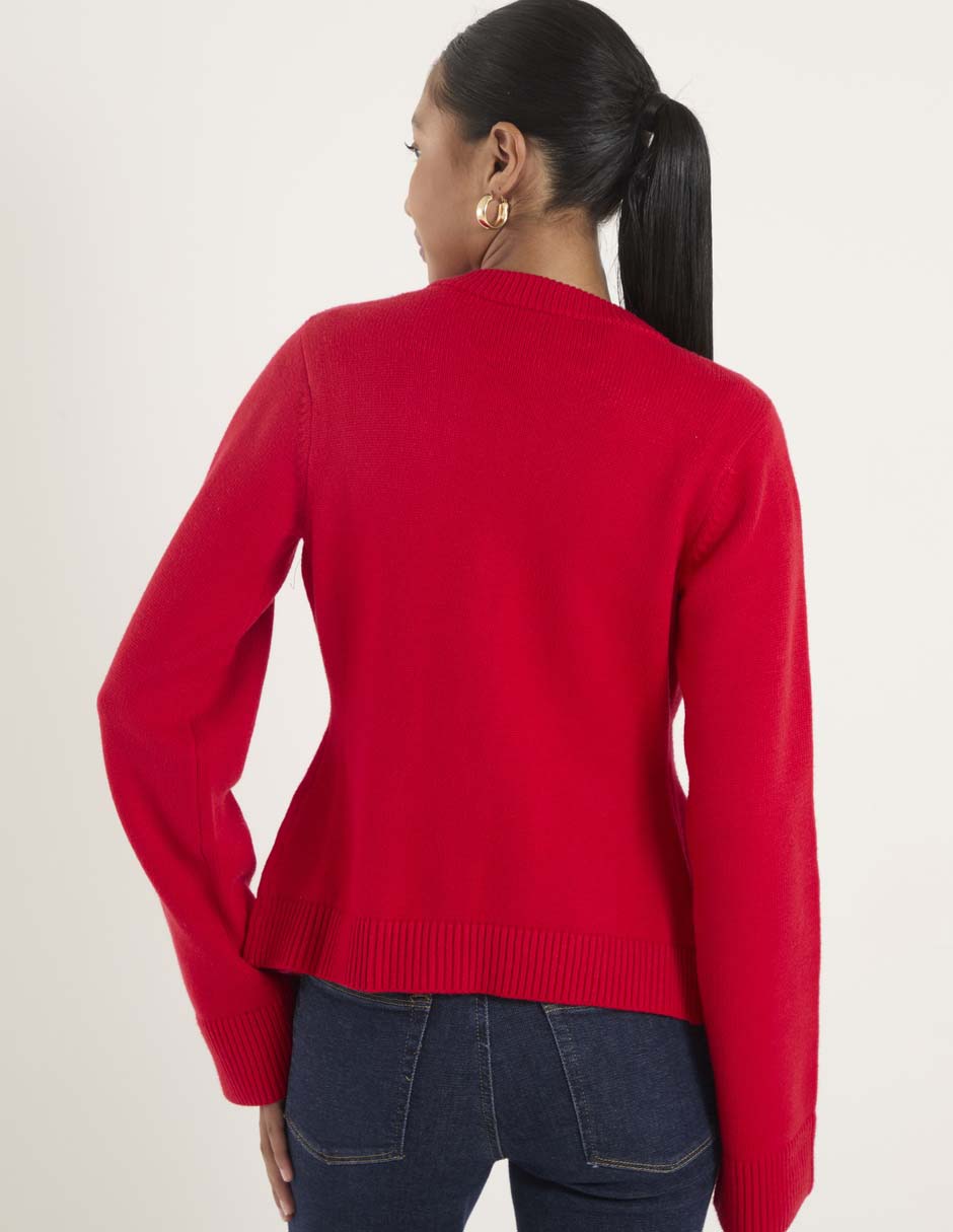 Suéter cuello redondo para mujer 2