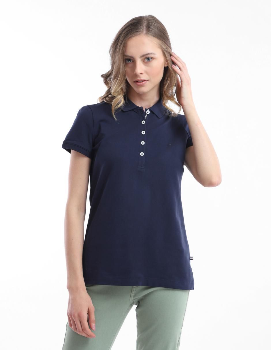 Playera tipo polo para mujer
