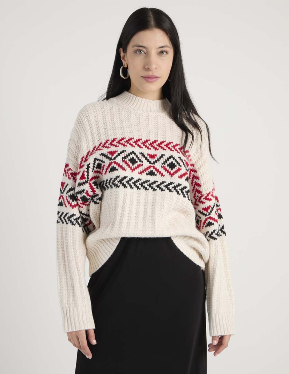 Suéter cuello redondo para mujer Suéter cuello redondo para mujer