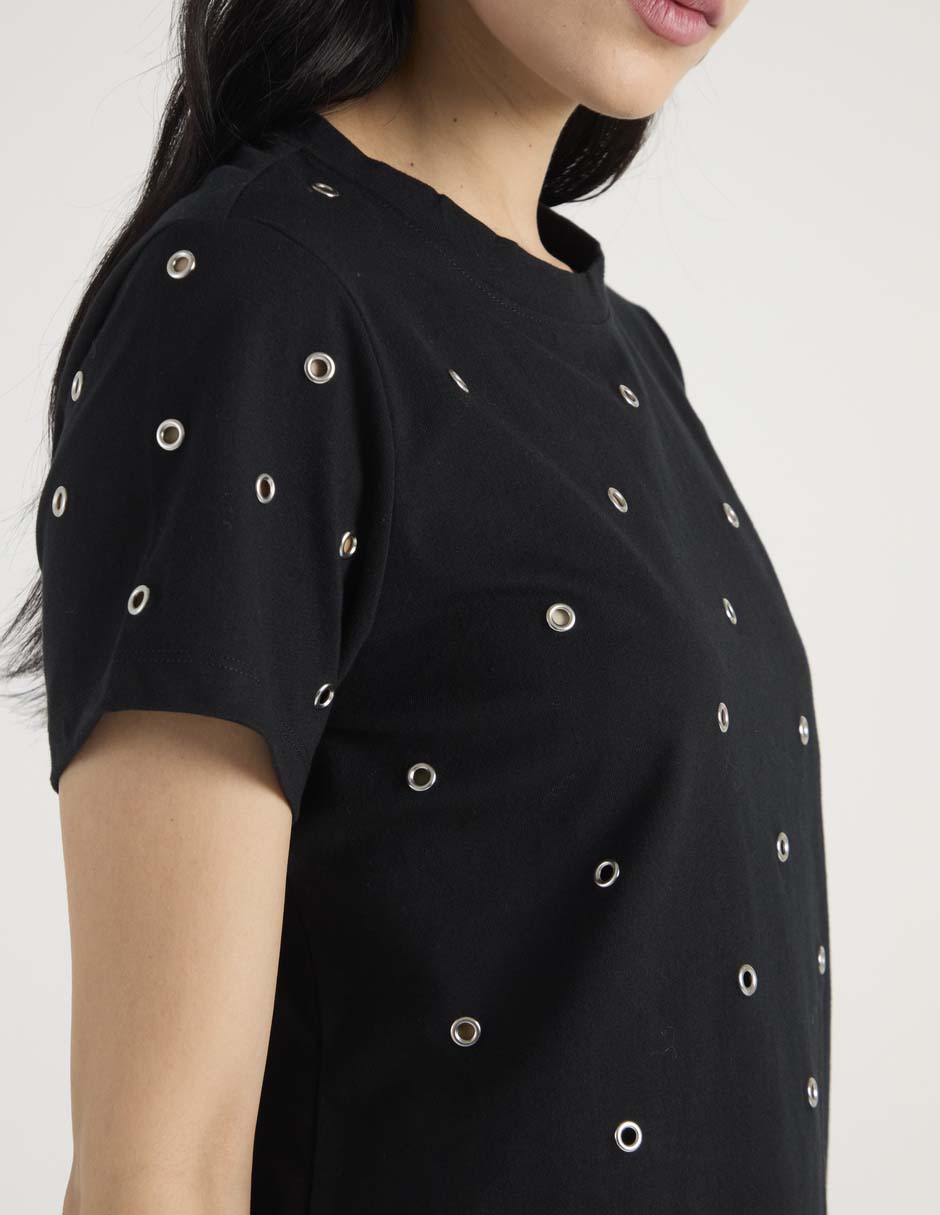 Playera manga corta cuello redondo para mujer 4