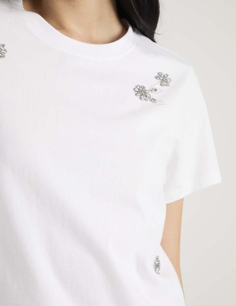 Playera manga corta cuello redondo para mujer 4