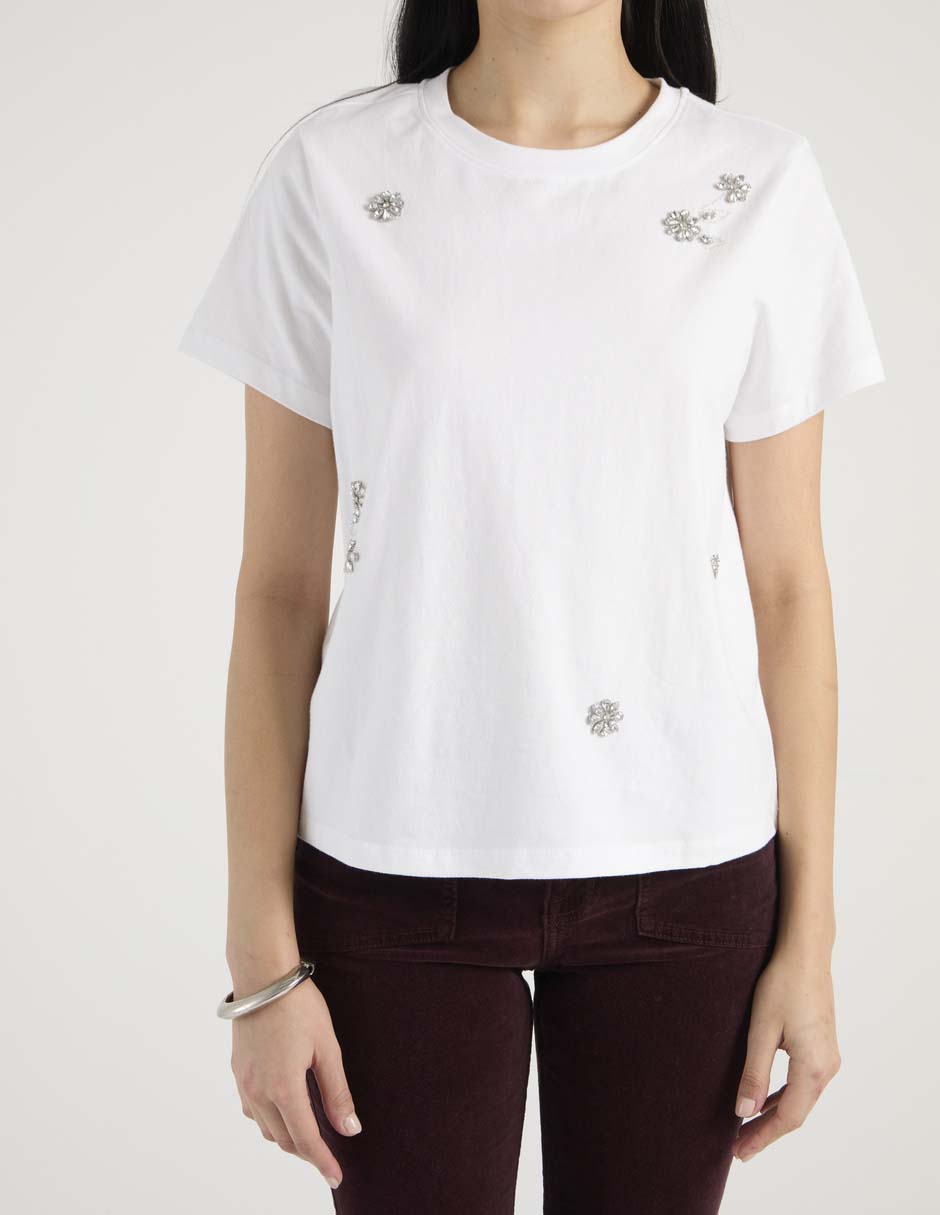 Playera manga corta cuello redondo para mujer 5