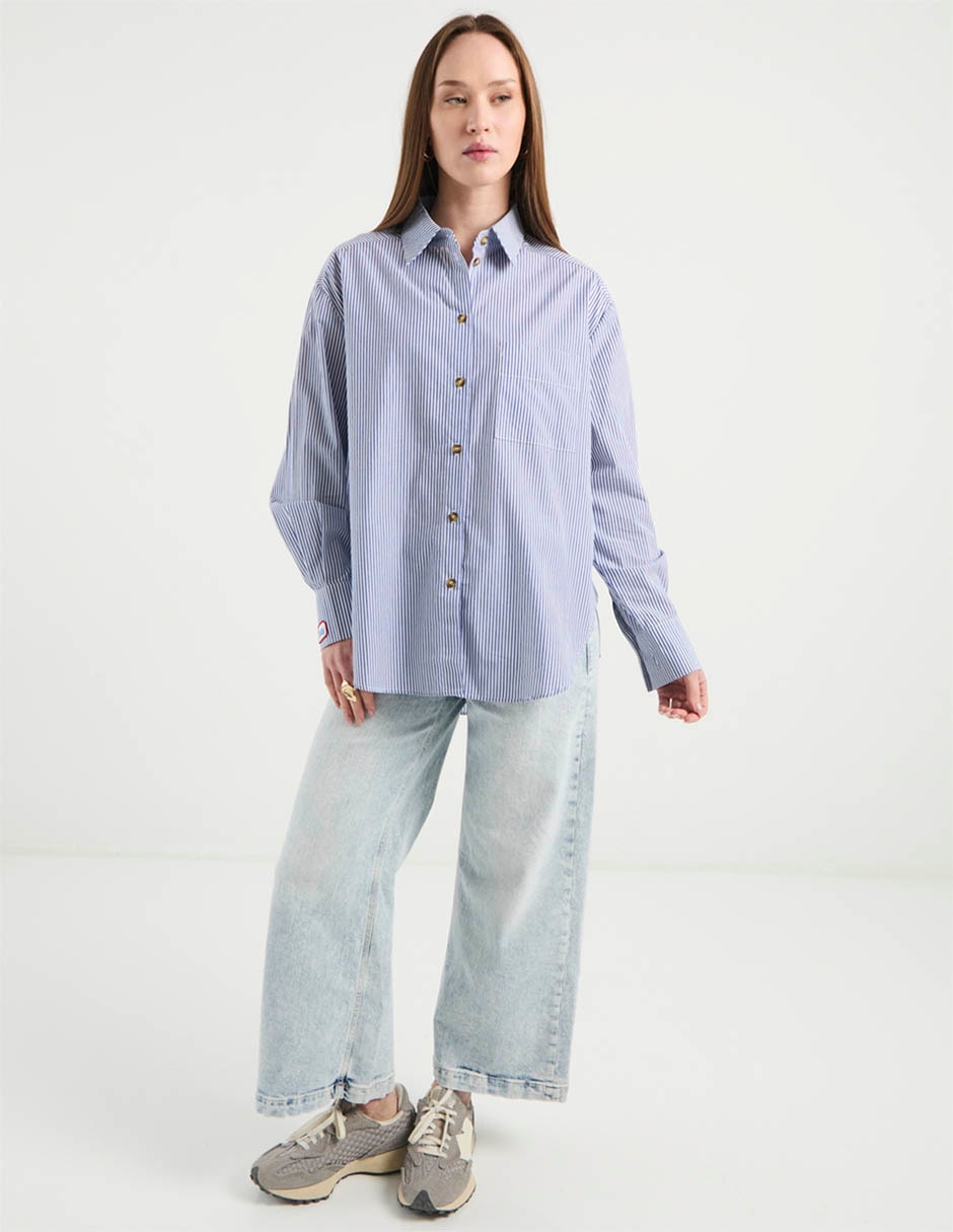 Camisa de algodón manga larga para mujer 3