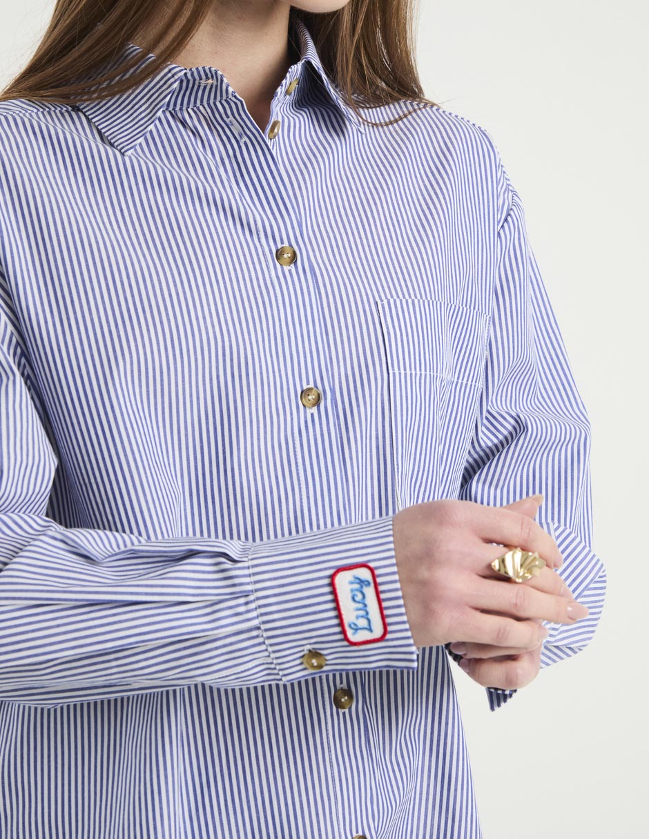 Camisa de algodón manga larga para mujer 4