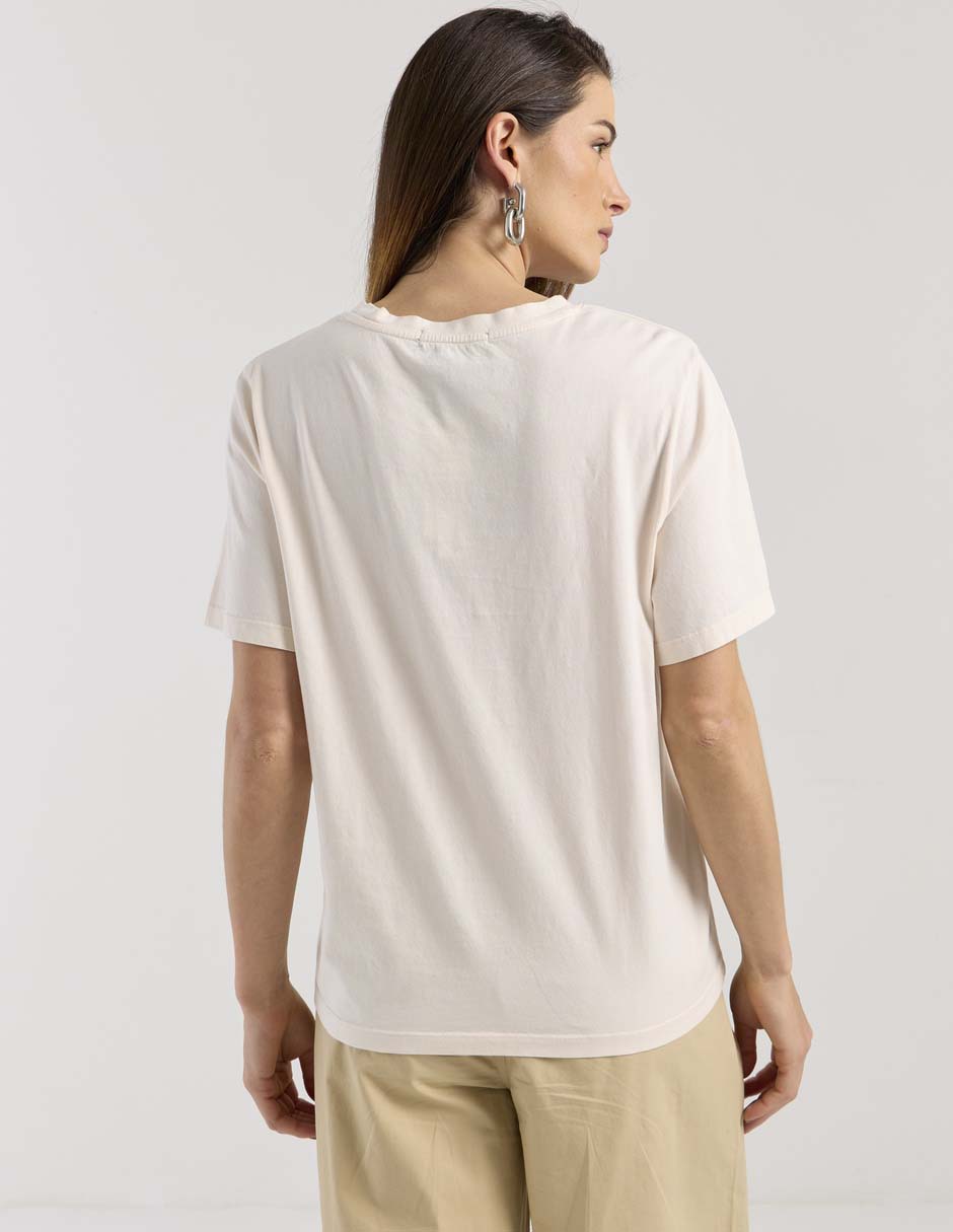 Playera manga corta cuello redondo para mujer 2