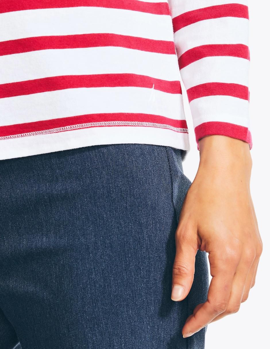 Playera manga larga cuello redondo para mujer 2