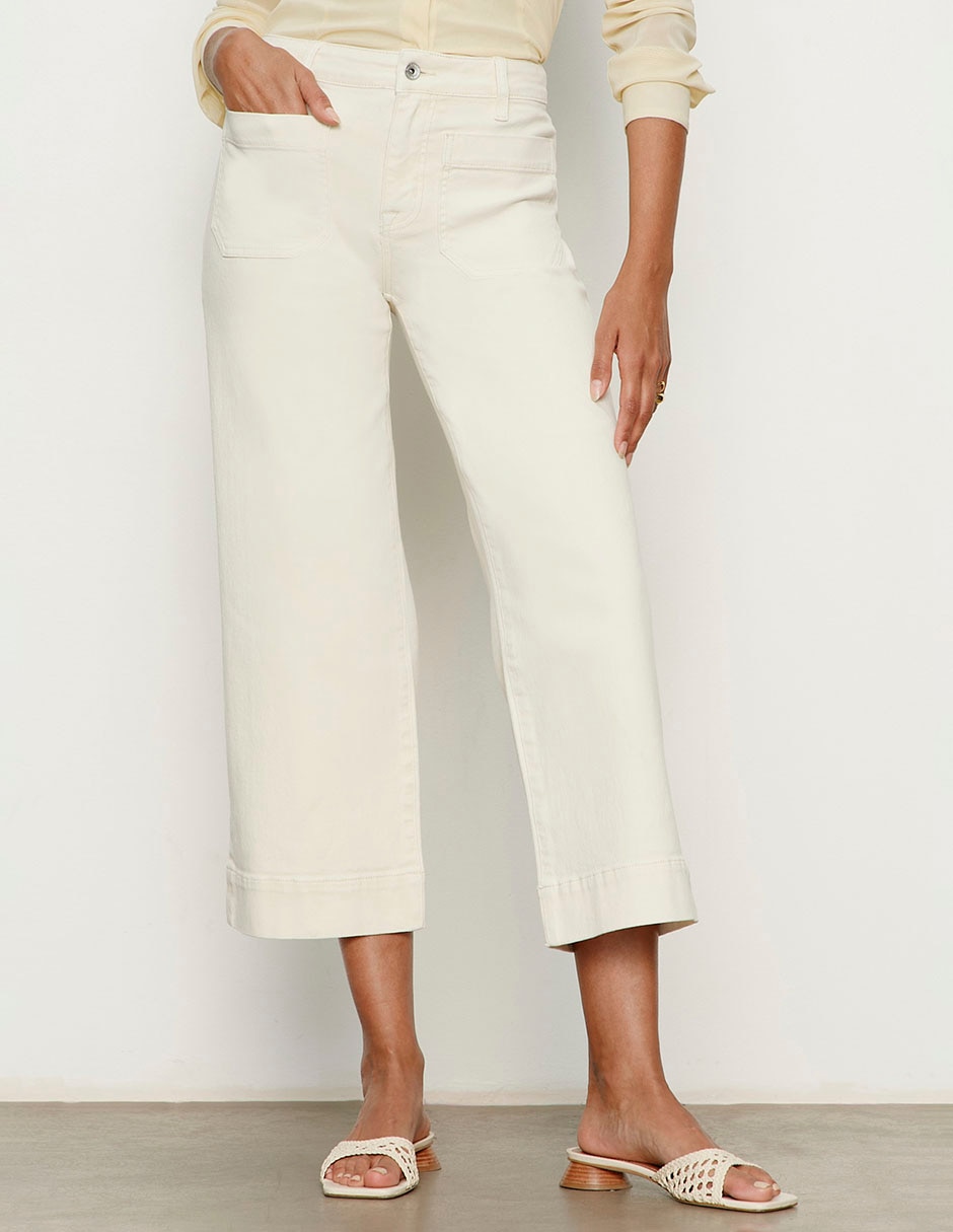 Jeans capri relajado para mujer
