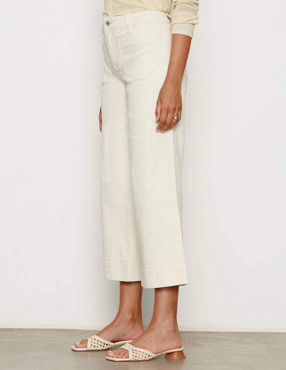 Jeans capri relajado para mujer 3