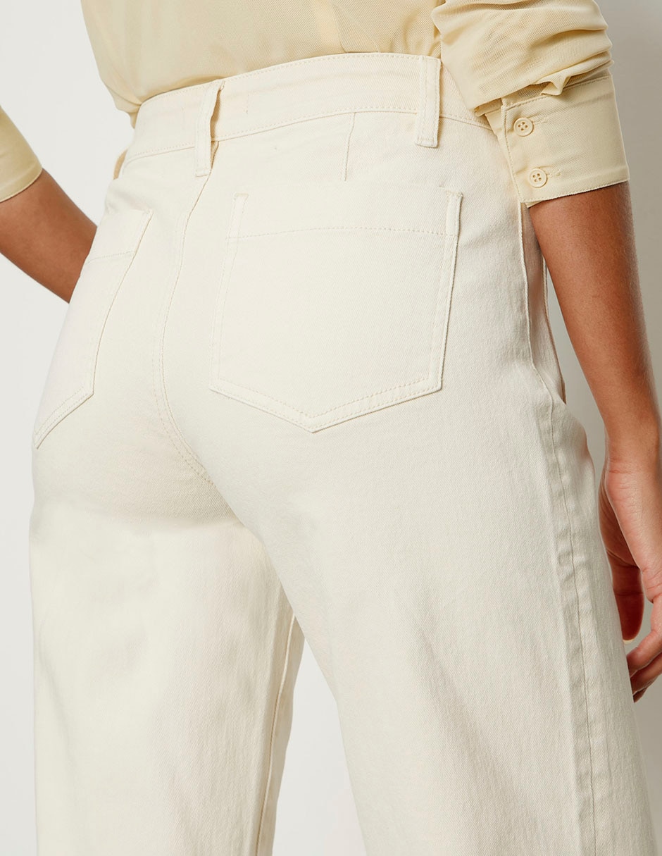 Jeans capri relajado para mujer 4