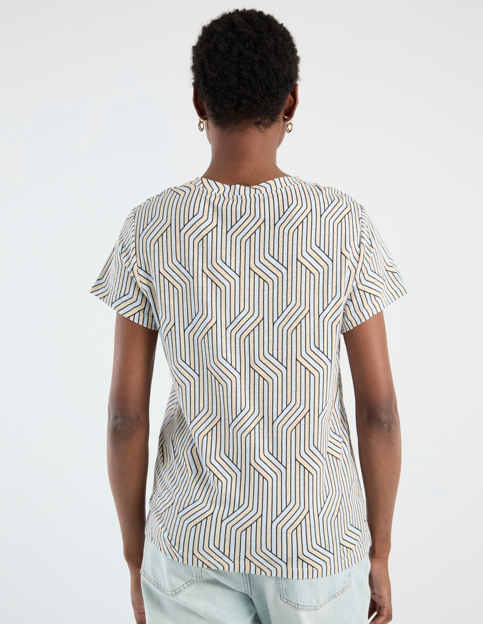 Playera manga corta cuello redondo para mujer 6