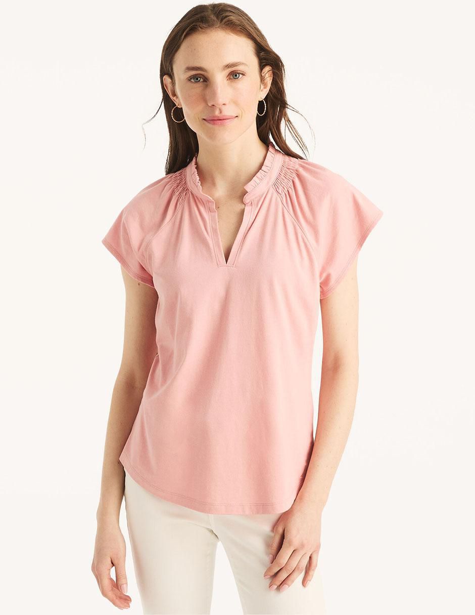 Blusa manga corta para mujer