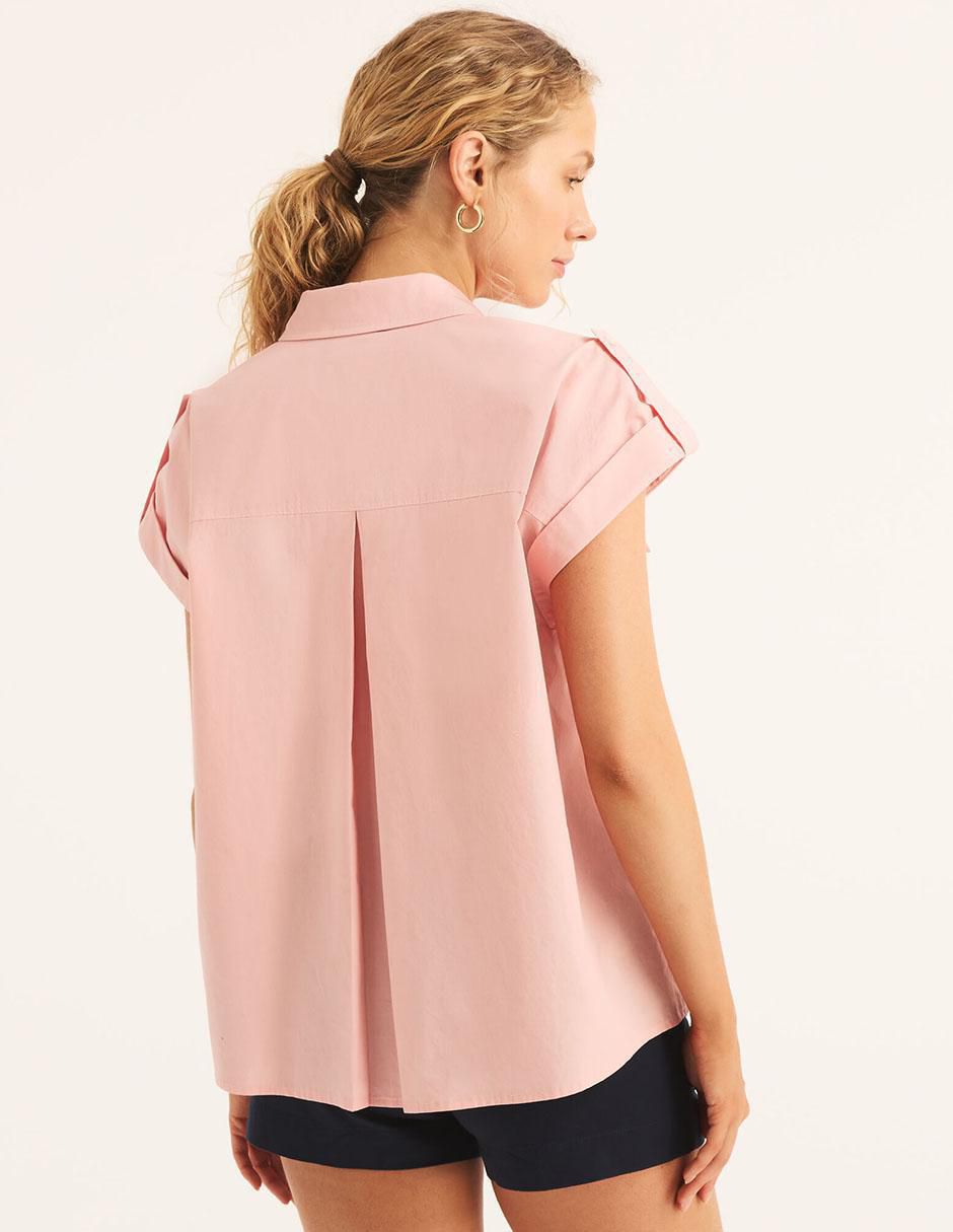 Camisa de algodón manga corta para mujer 3
