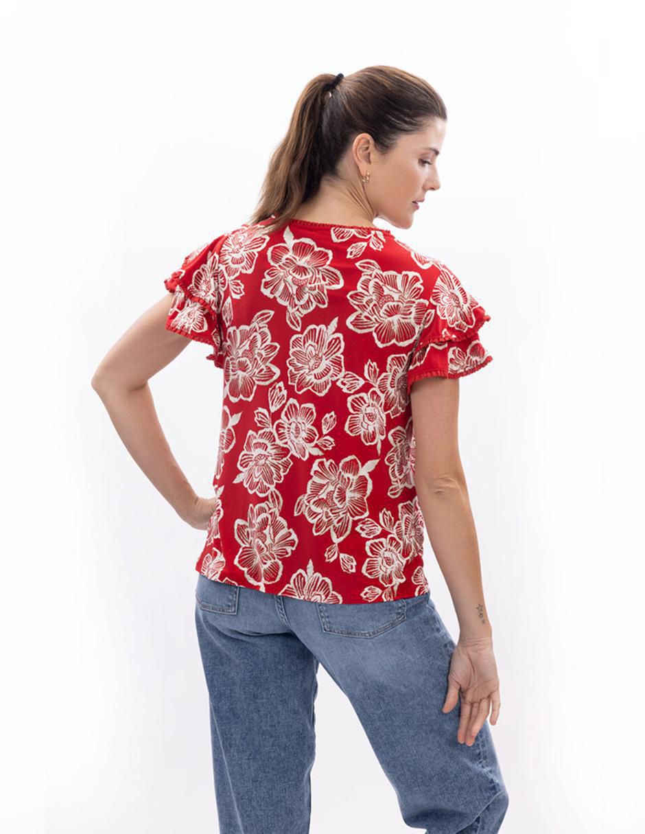Blusa manga corta para mujer 3