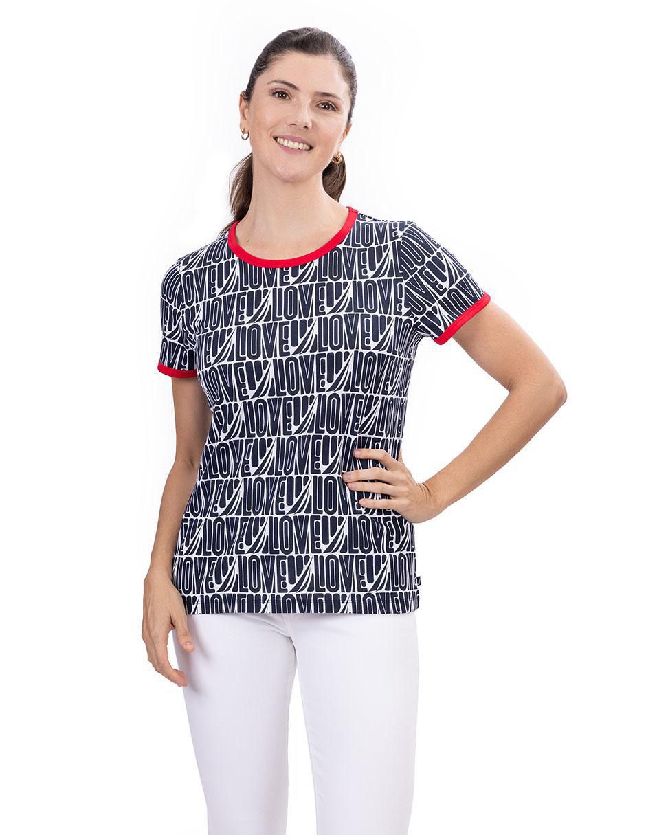 Cuello Redondo Playeras Nautica De Mujer Banana Republic Mujer